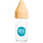Biberon sticla 110 ml Regul Air tetina anticolici din cauciuc NN 0-4 luni caramel dBb Remond