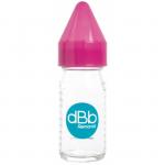 Biberon sticla 110 ml Regul Air tetina anticolici din silicon NN 0-4 luni roz dBb Remond