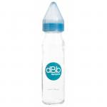 Biberon sticla 240 ml, Regul Air, tetina anticolici din silicon NN 0-4 luni, flux lent (bleu)
