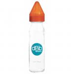 Biberon sticla 240 ml, Regul Air, tetina anticolici din silicon NN 0-4 luni (orange)