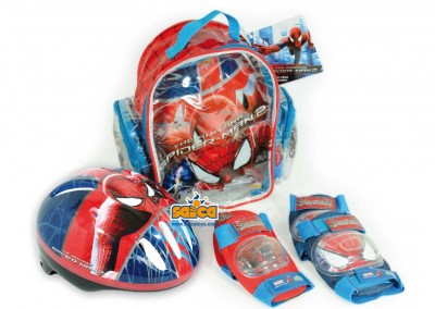 Set protectii copii bicicleta trotineta role Saica Spiderman Accesorii imagine noua responsabilitatesociala.ro