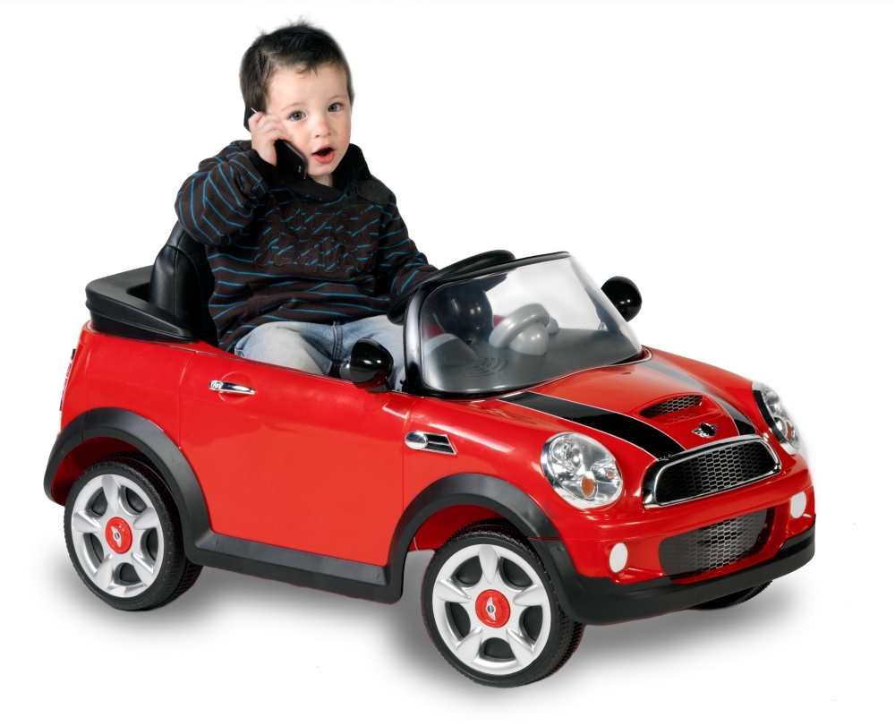 Masinuta electrica cu telecomanda minicooper s biemme rosie