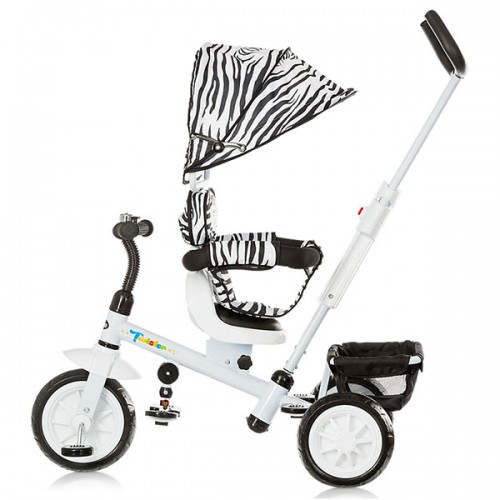 Tricicleta cu copertina si sezut reversibil chipolino twister white 2015