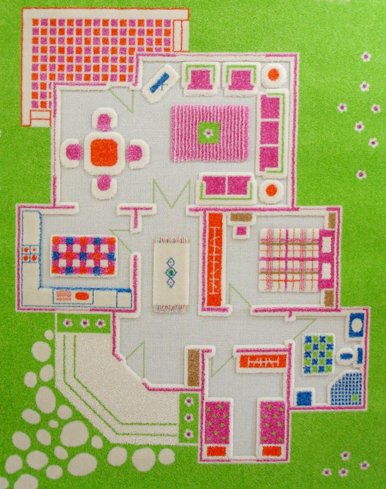 Covor groovy green playhouse 80x100cm