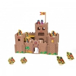 Castel cavaleri Globo din lemn cu 12 personaje incluse