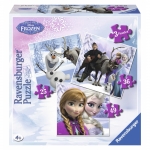 Puzzle Frozen Anna, Elsa si prietenii 25/36/49 piese