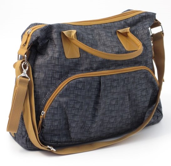 Geanta de scutece charcoal tan