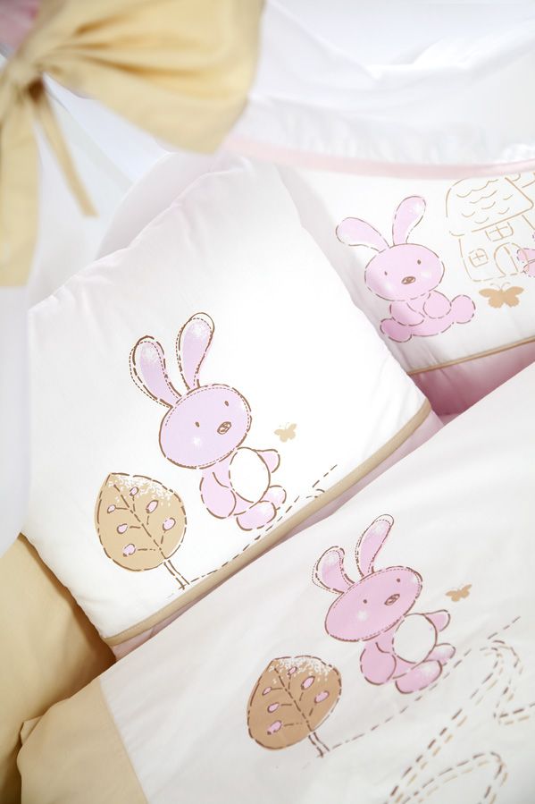 Set lenjerie 5 piese little bunny bej-pink klups