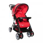 Carucior cu maner reversibil I Love My Parents Rosu