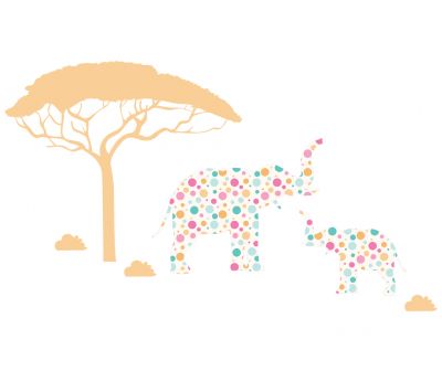 Sticker decorativ safari 104 x 43 cm