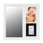 Rama cu amprenta si oglinda Baby Art white black