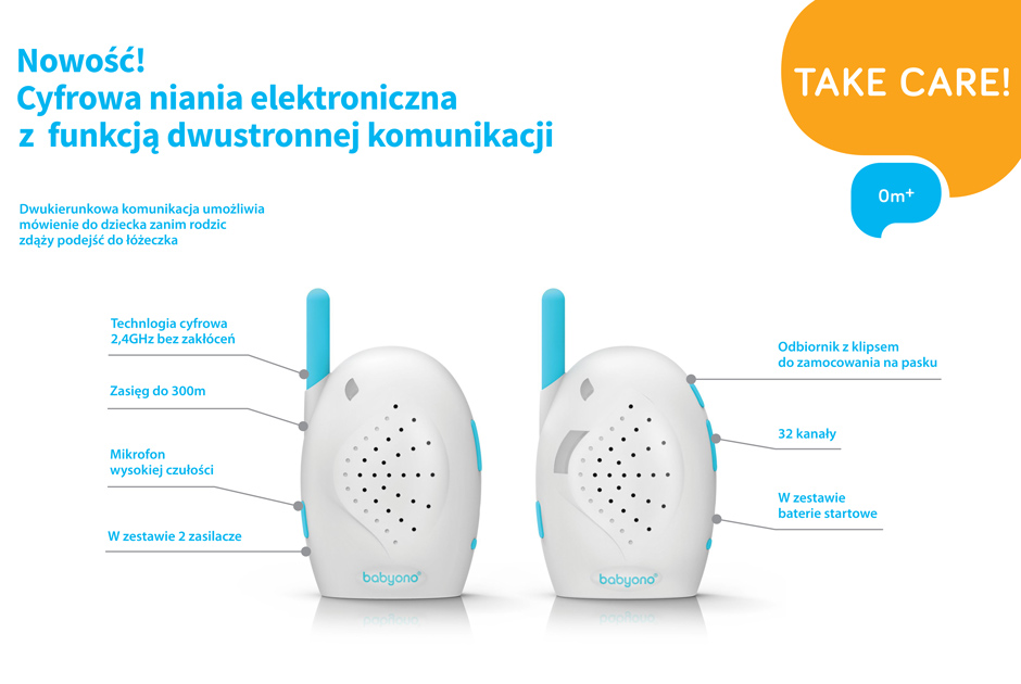 Interfon digital baby ono cu functie de comunicare bidirectionala