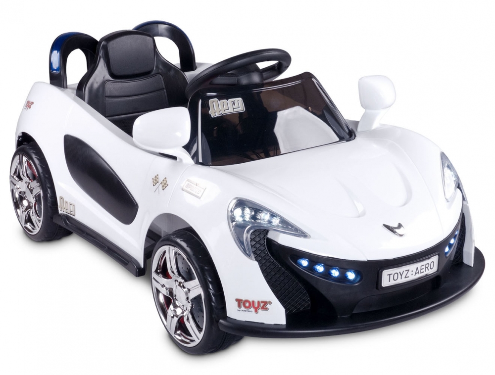 Masinuta electrica cu telecomanda toyz aero 2x6v white