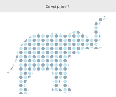 Sticker decorativ giant elephant pentru baietei 151 x 120 cm