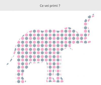 Sticker decorativ giant elephant pentru fetite 121 x 96 cm