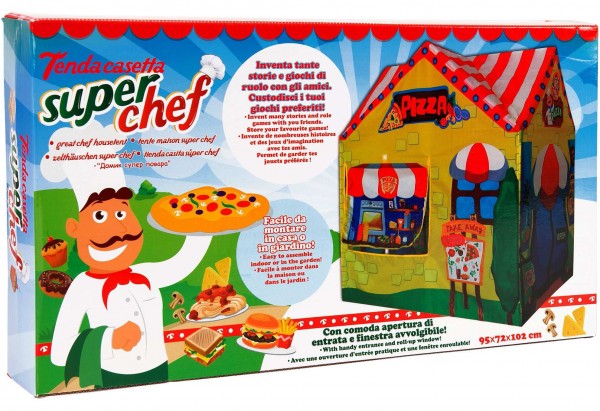 Cort pentru copii de joaca pentru interior sau exterior Casuta Chef Pizza