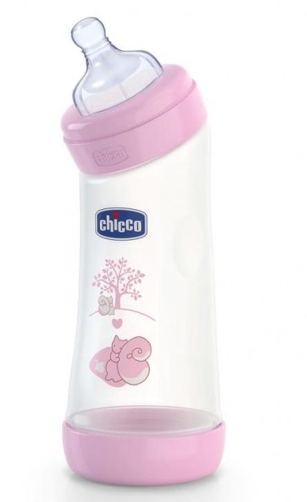 Biberon Chicco WellBeing PP in unghi girl 250ml t.s. flux normal 0+luni 0BPA (flux imagine 2022
