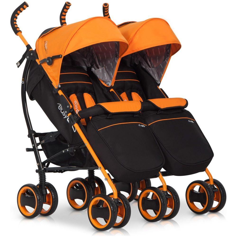Carucior pentru gemeni duo comfort easy go electric orange