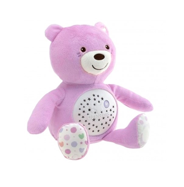 Jucarie cu proiectie Chicco Ursuletul bebelus roz 0luni+