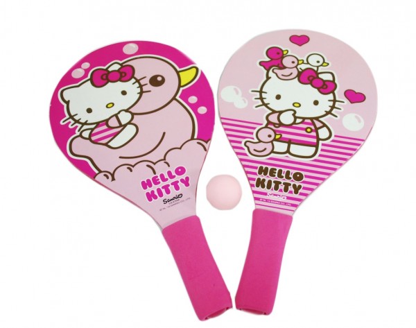 Set 2 palete pentru plaja Saica Hello Kitty din lemn cu minge inclusa pentru copii copii imagine noua responsabilitatesociala.ro