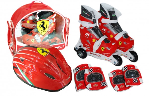 Set role cu accesorii protectie incluse Saica Ferrari marimi reglabile 28-31