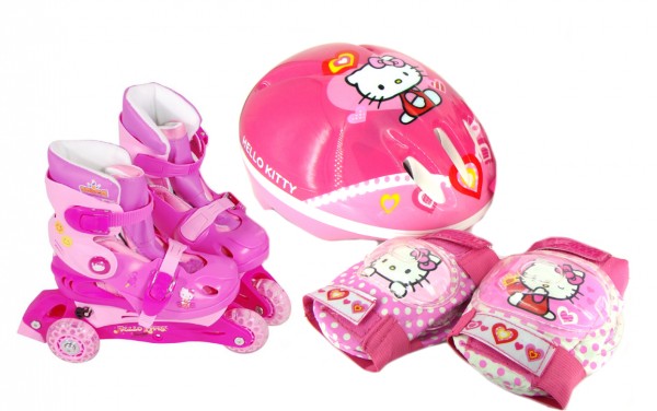 Set role cu accesorii protectie incluse Saica Hello Kitty marimi reglabile 28-31 nichiduta.ro