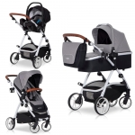 Carucior multifunctional Optimo 3 in 1 Easy Go Grey Fox