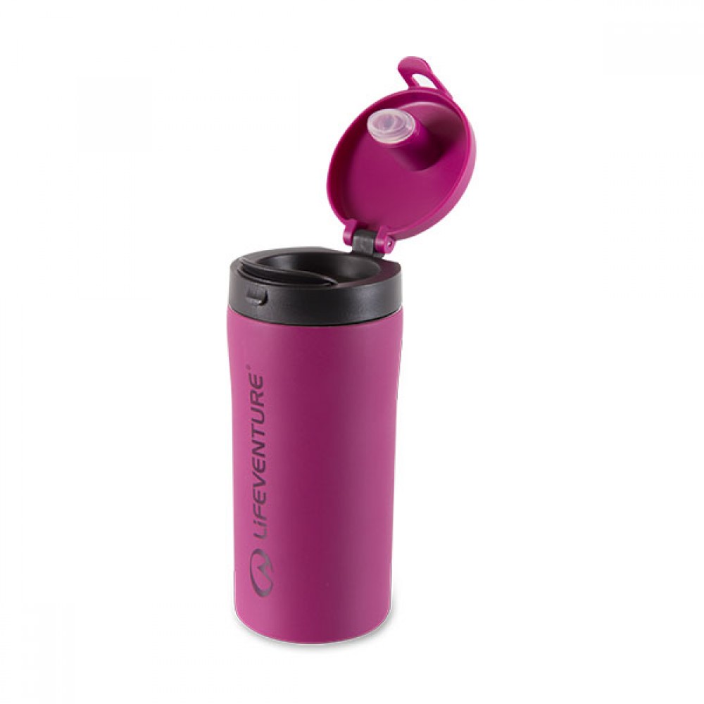 Cana termica flip-top 300ml roz
