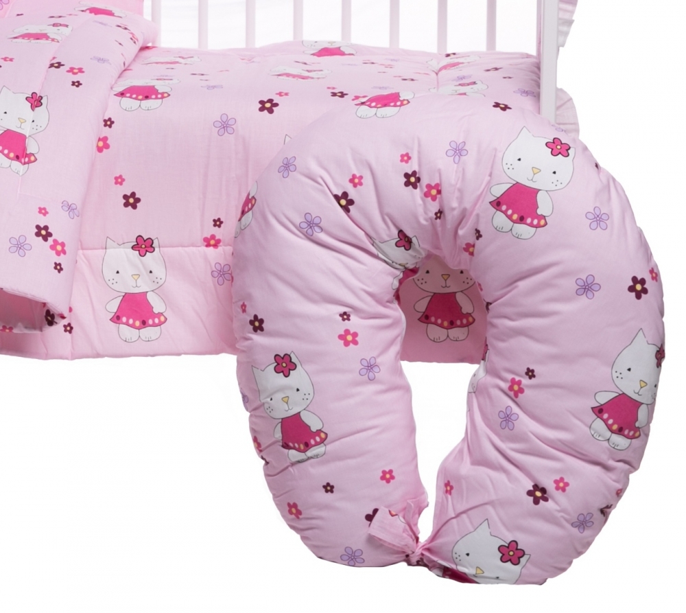 Lenjerie patut cu 10 piese kitty pink
