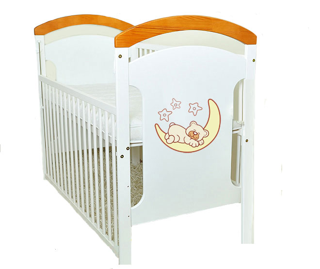 Patut din lemn moon bear cu laterala culisanta
