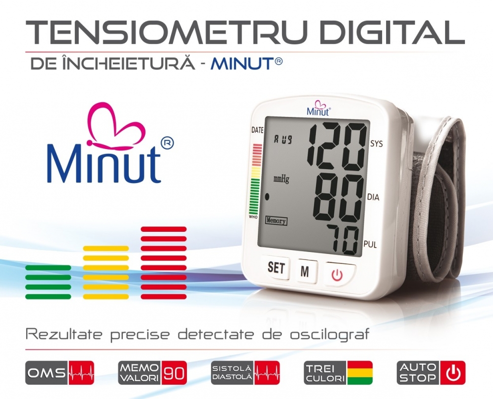 Tensiometru digital Minut pentru incheietura mainii digital imagine noua responsabilitatesociala.ro