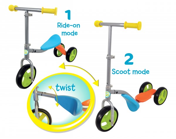 Trotineta copii 3 roti MV Scoot 2 in 1 bicicleta fara pedale Trotinete Copii imagine 2022