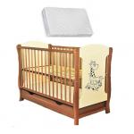 Patut multifunctional Giraffe Natur + Saltea Cocos