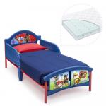 Set pat cu cadru metalic Paw Patrol si saltea pentru patut Dreamily - 140 x 70 x 10 cm