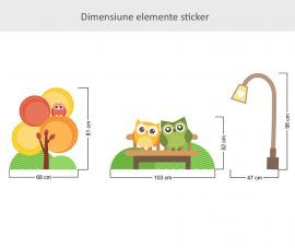 Sticker decorativ impreuna in parc 96 x 116 cm