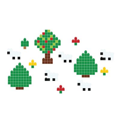 Sticker decorativ lego landscape 70 x 85 cm