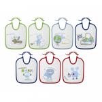 Set 7 Bavete small bumbac - inchidere cu siret Zilele saptamanii Albastru