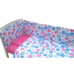 Set aparatori laterale cu imprimeuri pt patut de 140x70 cm inaltime 40 cm