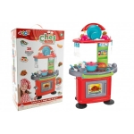 Bucatarie plastic echipata Globo 07264 pentru copii cu aragaz si alte accesorii