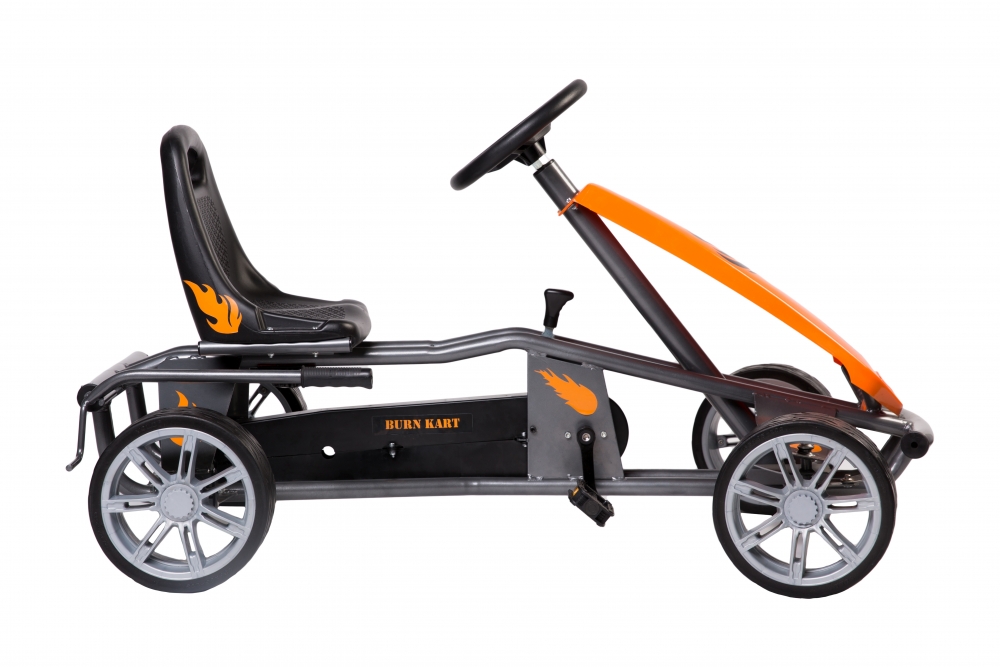 Kart cu pedale pentru copii burn orange
