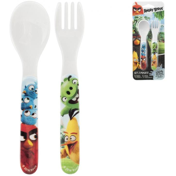 Set lingurita si furculita melamina Angry Birds Lulabi 8161550