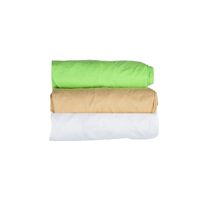 Set 3 x cearceaf cu elastic pt patut de 140×70 cm cappucino+alb+verde BabyNeeds