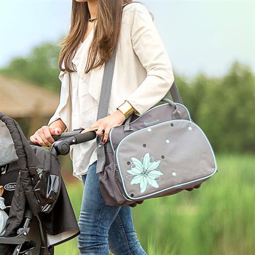 Geanta pentru scutece vintage greyblue