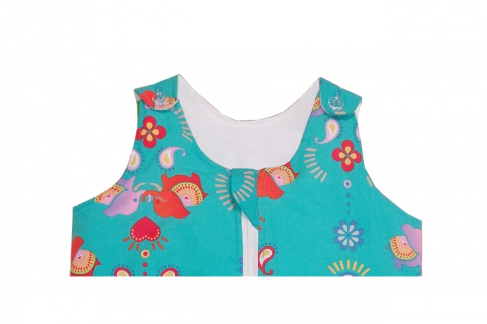 Sac de dormit 0.5 tog Jocul Elefantilor turcoaz 60 cm
