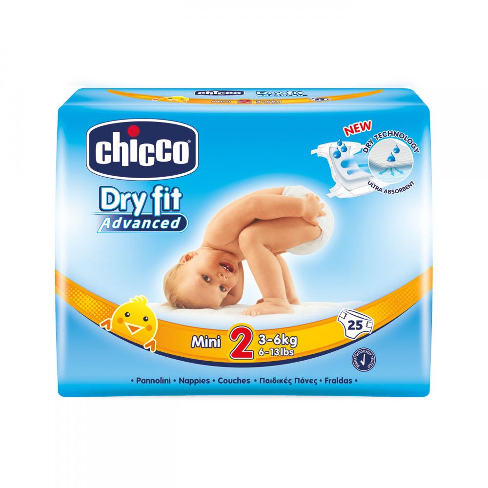 Scutece Chicco Dry Fit Advanced Mini nr.2 3-6 kg 25 buc 3-6 imagine noua responsabilitatesociala.ro