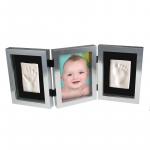 Kit amprenta My First Hand and Foot Impression Kidzzcast culoare argintiu