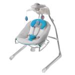 Leagan si balansoar biredirectinal 2 in 1 Gino Blue cu conectare la priza