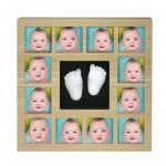 Rama foto cu mulaj 3D My First 12 Months Wall of Fame Kidzzcast culoare natur