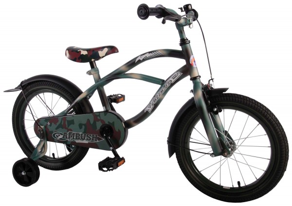 Bicicleta baieti 16 inch Volare Bike cu roti ajutatoare si cadru vopsit camuflaj vopsea mata Ambush ajutatoare Biciclete Copii