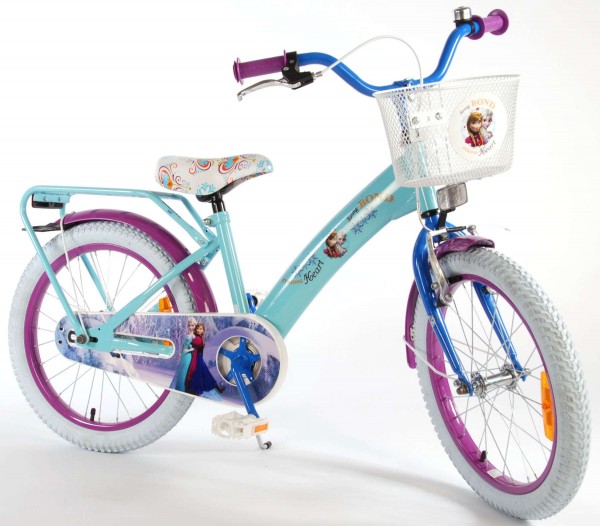 Bicicleta pentru fetite Frozen Volare 18 inch cu roti ajutatoare ajutatoare imagine 2022 protejamcopilaria.ro
